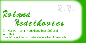 roland nedelkovics business card